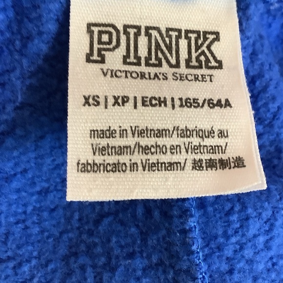 Victoria's Secret PINK Size XS Vibrant Blue Sweatpants W/Lace Design On Ankle. - Picture 2 of 6